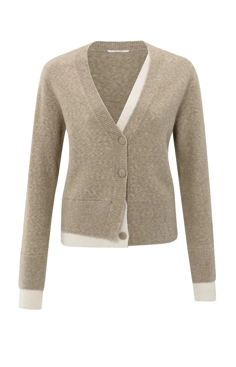 Yaya Cardigan with Contrast Detail