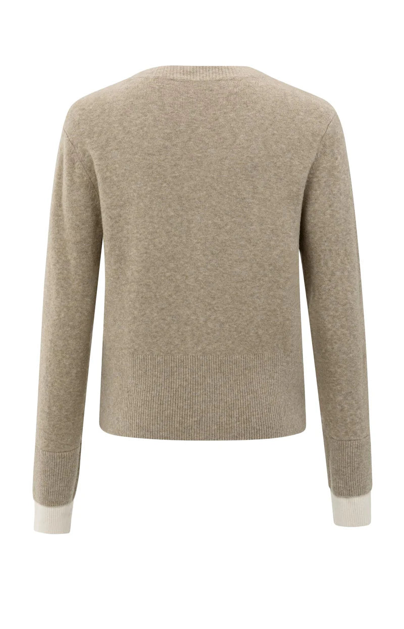 Yaya Cardigan with Contrast Detail