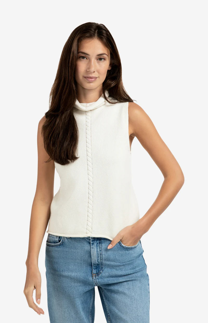 Yaya Sleeveless Cable Jumper