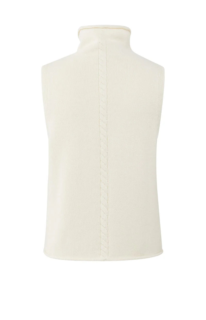 Yaya Sleeveless Cable Jumper