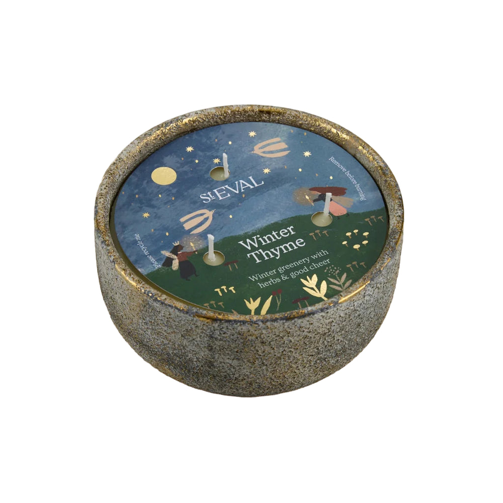 Winter Thyme Candle Pot