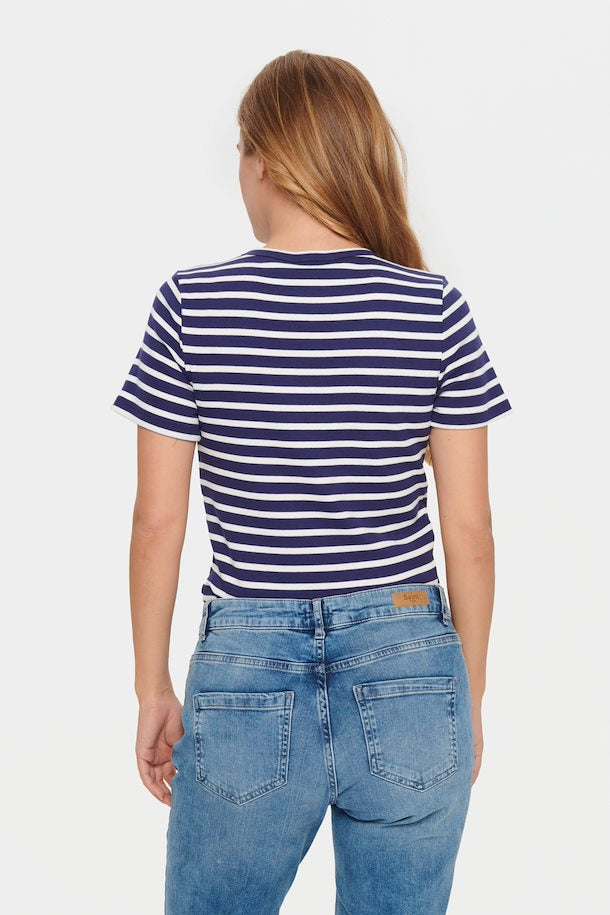 
                  
                    Saint Tropez Stripe T-Shirt - Patriot Blue
                  
                