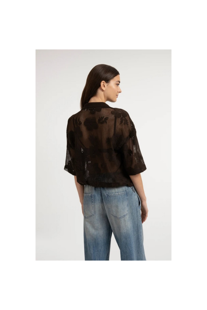 
                  
                    Yaya crochet jacket with floral pattern
                  
                