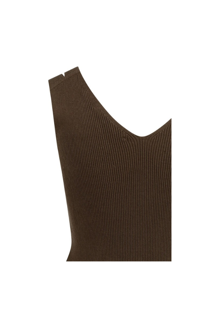 
                  
                    Yaya ribbed top with v-neck and shoulder detail
                  
                