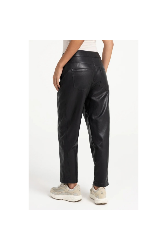 
                  
                    Yaya faux leather carrot fit trousers
                  
                