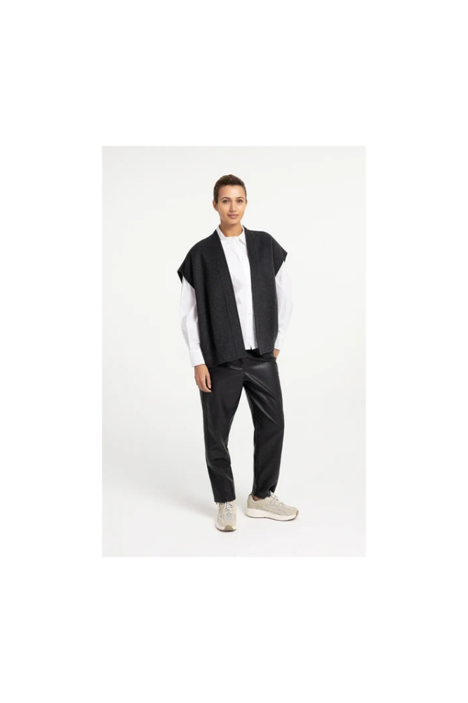 
                  
                    Yaya faux leather carrot fit trousers
                  
                