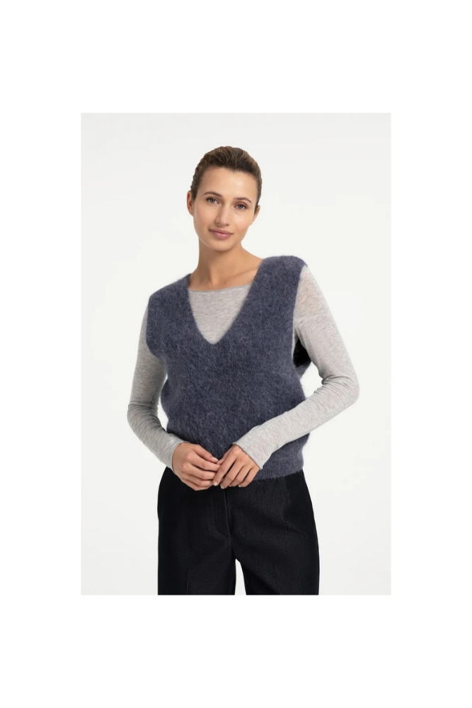 
                  
                    Yaya soft knit spencer with deep V-neck
                  
                