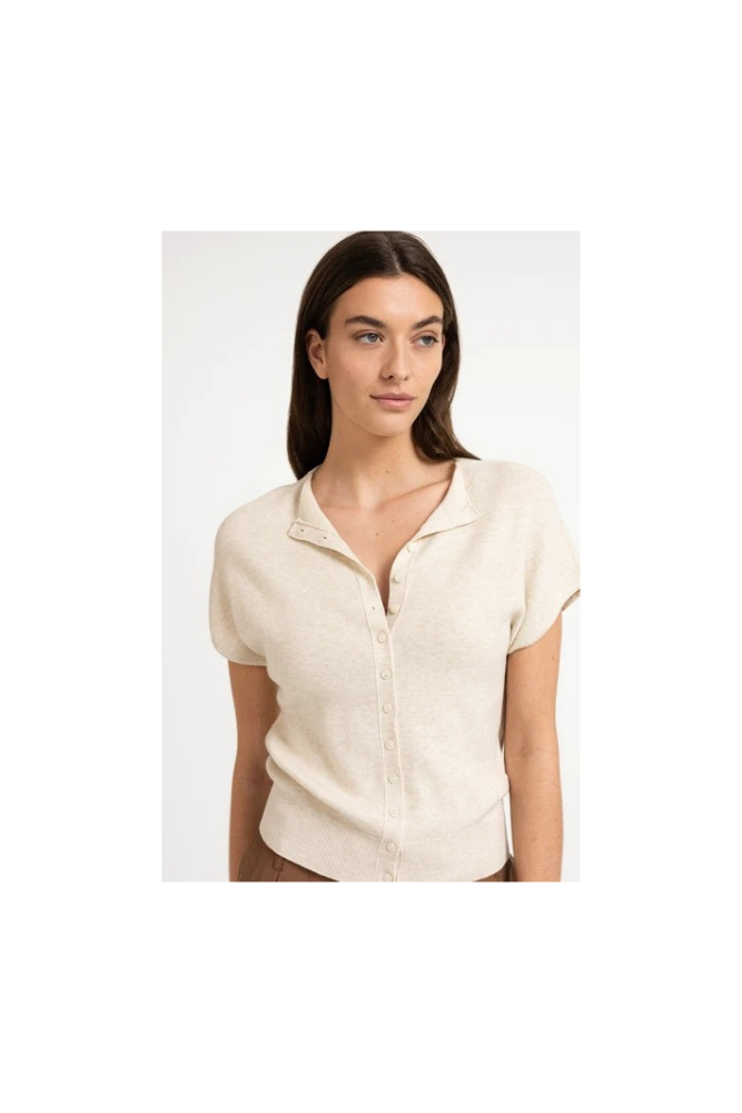 
                  
                    Yaya knitted cardigan with short sleeves
                  
                