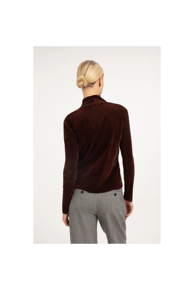
                  
                    Yaya Velvet mesh top
                  
                