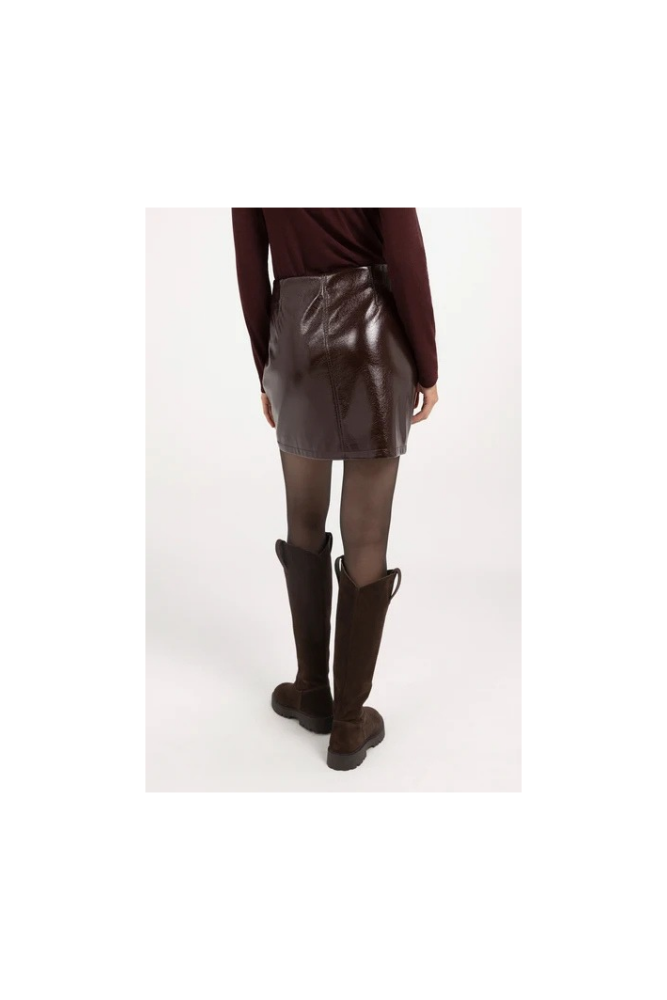 
                  
                    Yaya glossy faux leather mini skirt
                  
                