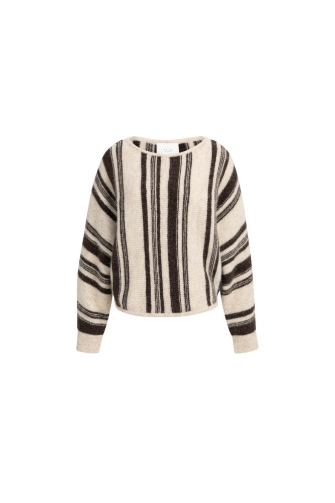 
                  
                    Yaya boat neck sweater with stripe
                  
                