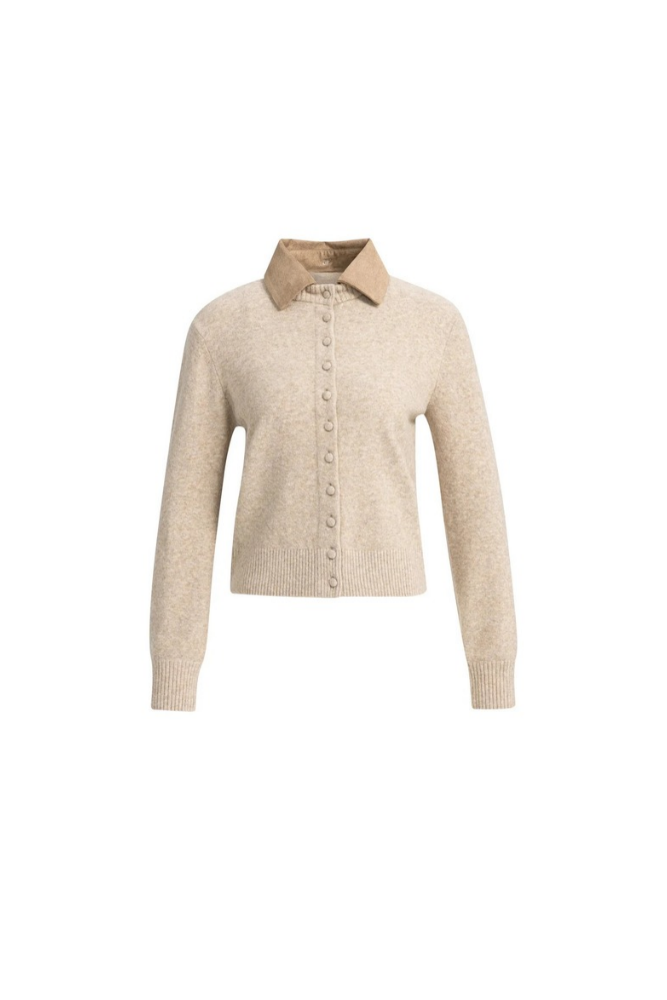 
                  
                    Yaya cardigan with detachable collar
                  
                