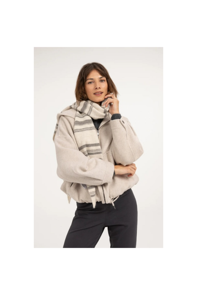 
                  
                    Yaya oversized wool blend jacket with hood
                  
                