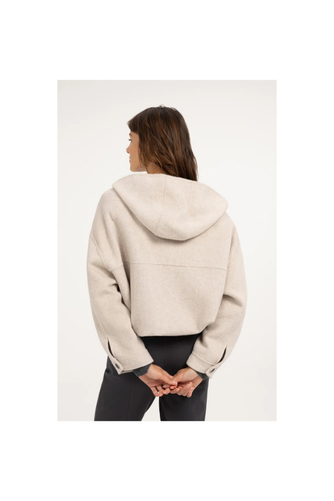 
                  
                    Yaya oversized wool blend jacket with hood
                  
                