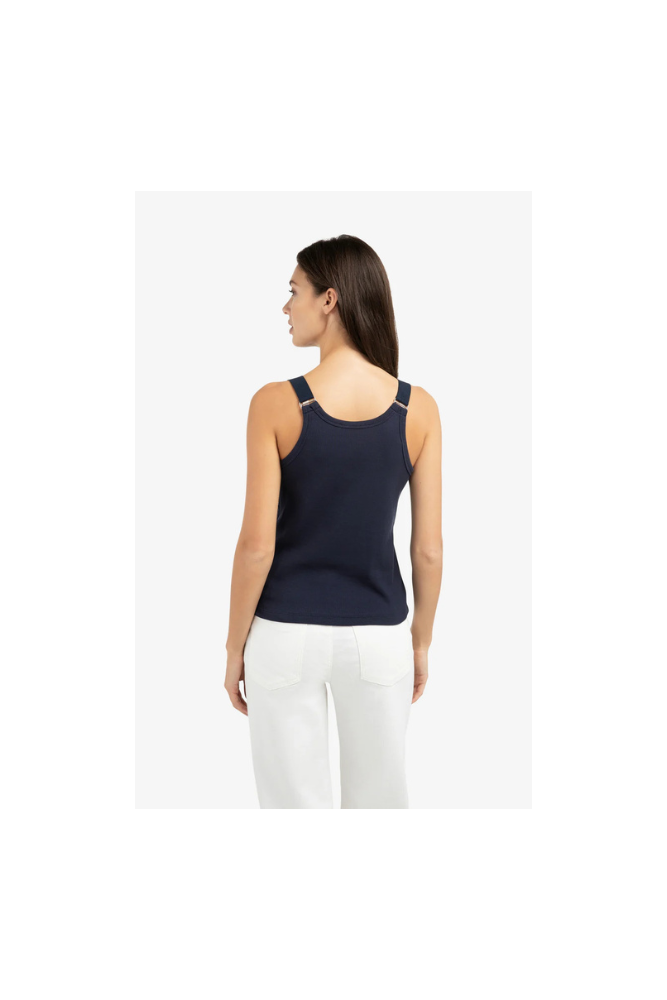 
                  
                    Yaya ribbed singlet with ring details
                  
                