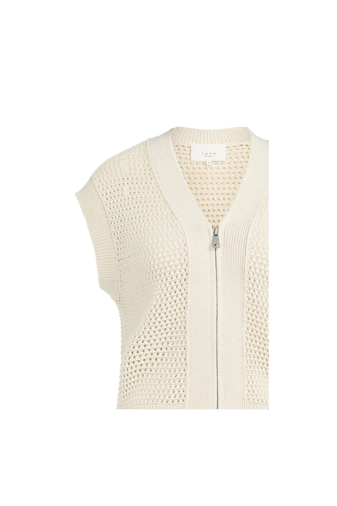 
                  
                    Yaya Sleevless knit cardigan
                  
                