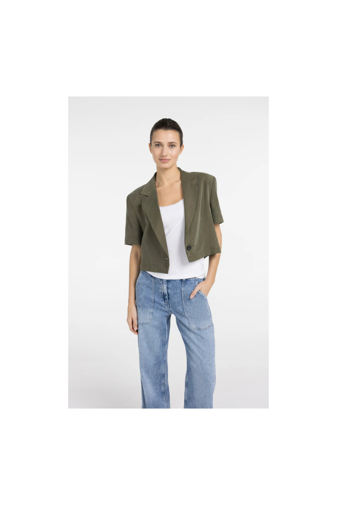 
                  
                    Yaya woven blazer with detachable zip
                  
                