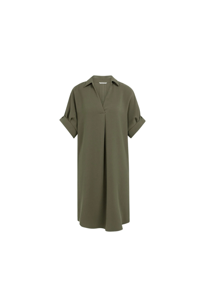 
                  
                    Yaya v-neck dress with pleated sleeves
                  
                