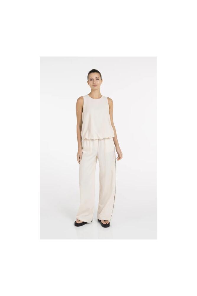 
                  
                    Yaya Sleeveless woven top with balloon edge
                  
                