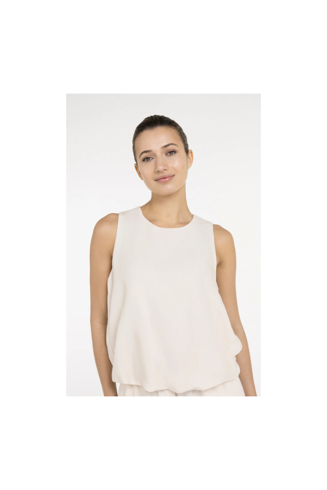 
                  
                    Yaya Sleeveless woven top with balloon edge
                  
                