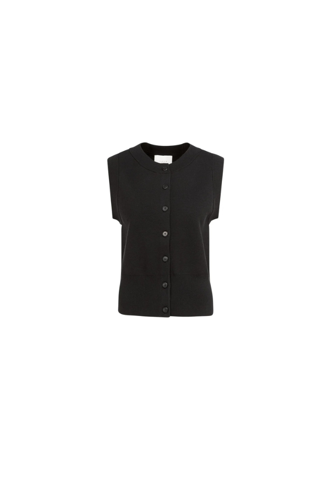 
                  
                    Yaya sleeveless fine knit cardigan
                  
                