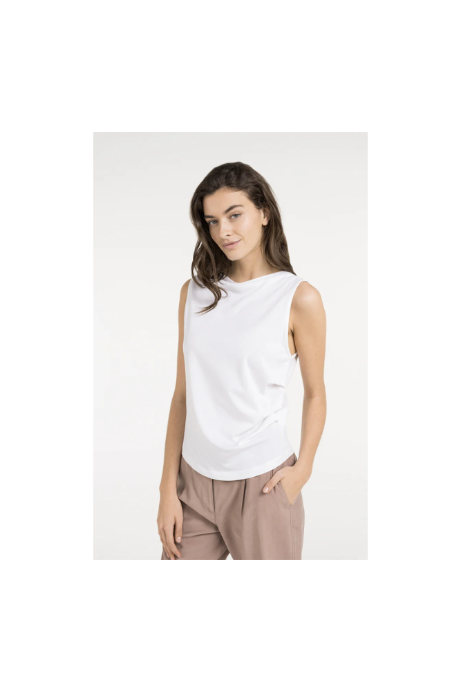 
                  
                    Yaya sleeveless top with boat neck
                  
                