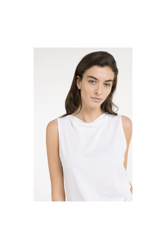 
                  
                    Yaya sleeveless top with boat neck
                  
                