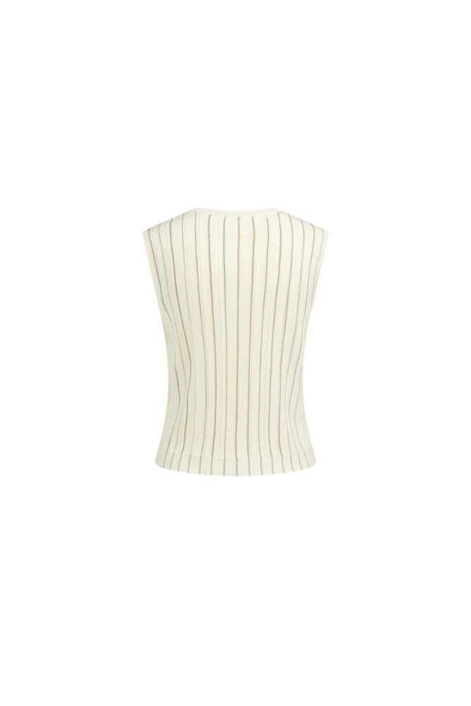 
                  
                    Yaya Knitted Gilet with V-neck & Stripe
                  
                