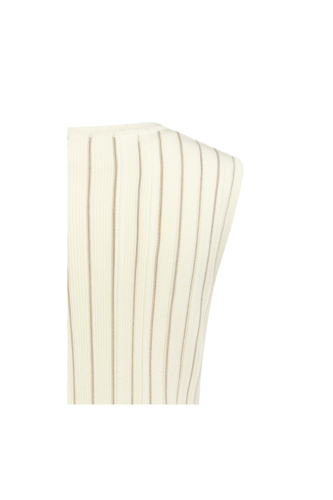 
                  
                    Yaya Knitted Gilet with V-neck & Stripe
                  
                