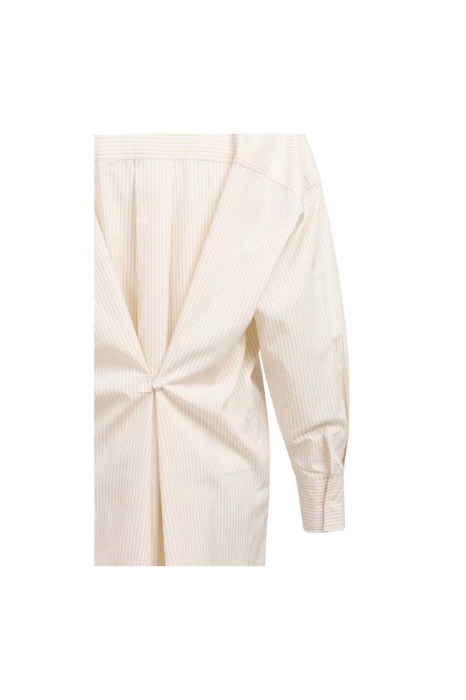 
                  
                    Striped Blouse Dress with Wrap Detail Semolina
                  
                