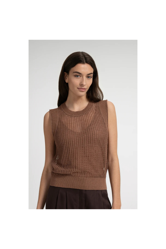 
                  
                    Open-knit Top With Underlayer
                  
                