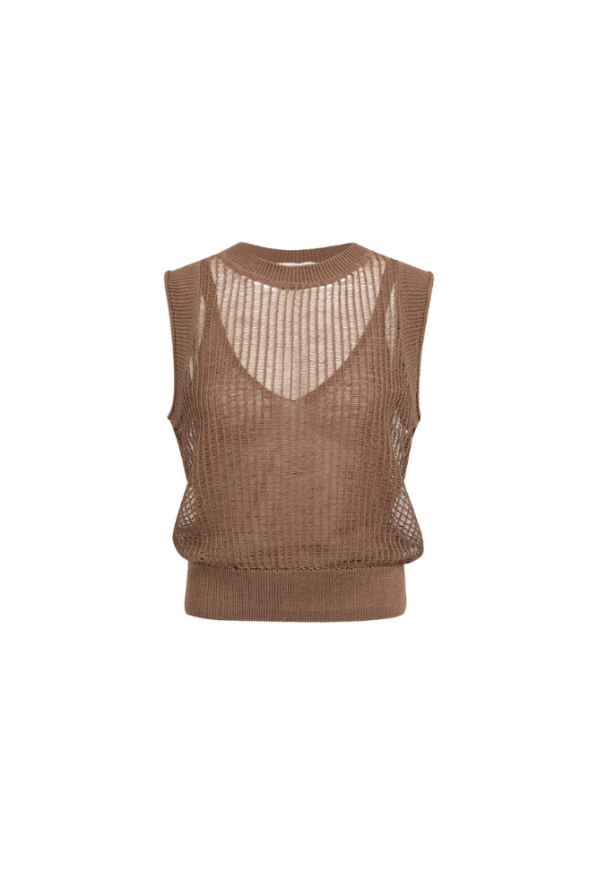 
                  
                    Open-knit Top With Underlayer
                  
                