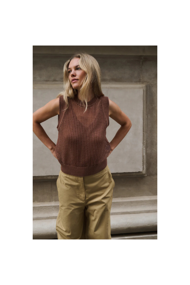 
                  
                    Open-knit Top With Underlayer
                  
                