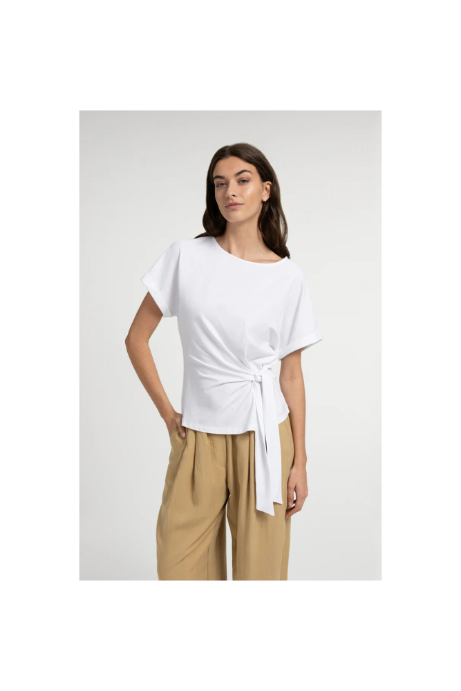 
                  
                    Top with round Neckline & Knot
                  
                