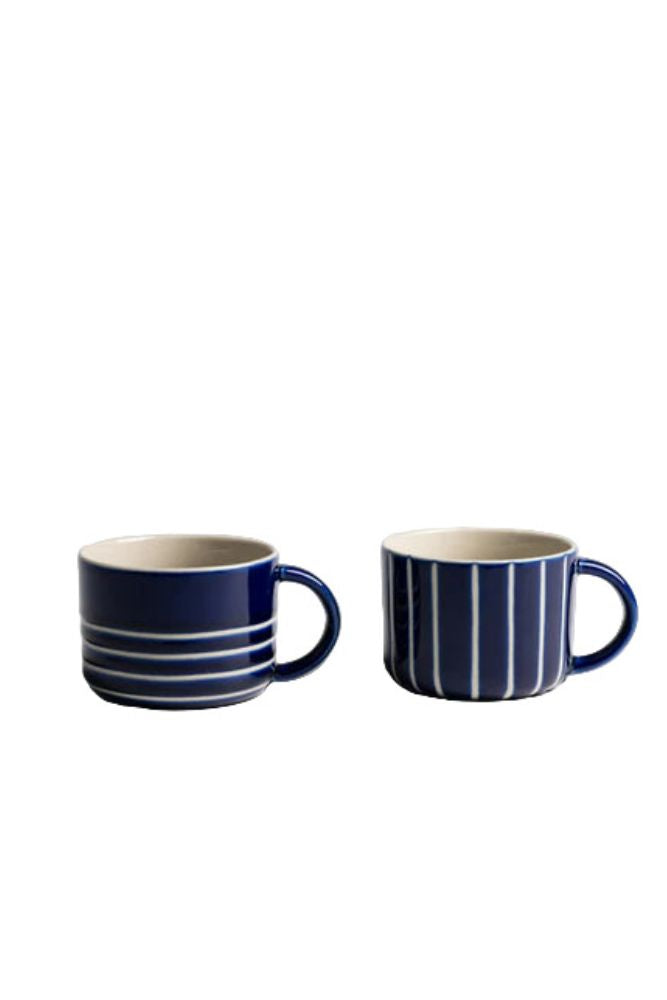 Set of 2 Kindred Mugs Indigo Blue