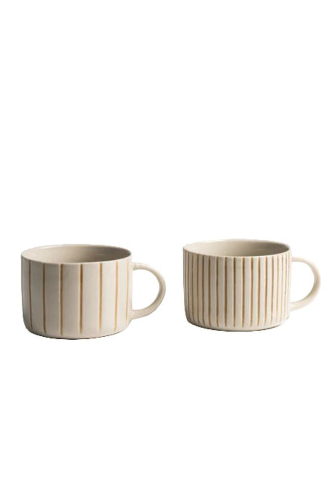 Set of 2 Kindred Large Mugs Brushed Yellow