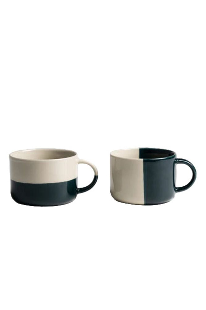 Set of 2 Kindred Large Mugs Sage Green