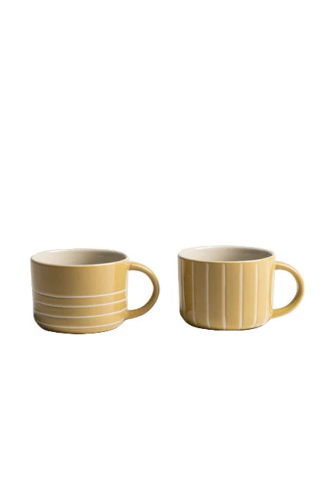 Set of 2 Kindred Mugs Mustard Yellow