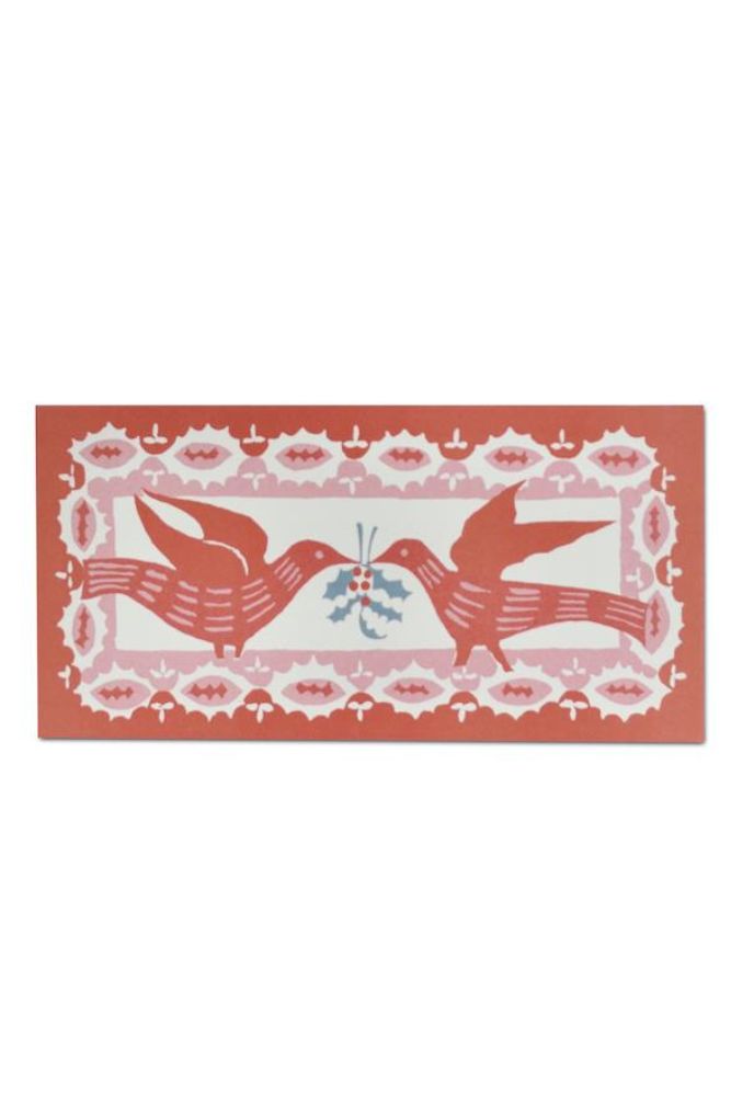 Pack of Six Long Two Christmas Birds