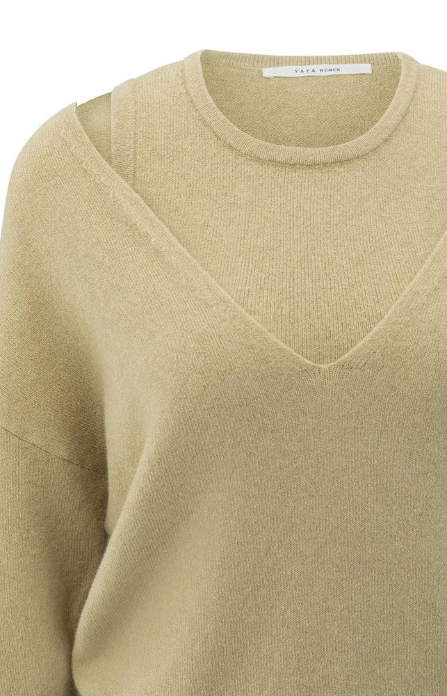 
                  
                    Yaya Knitted Sweater & Layered Top
                  
                