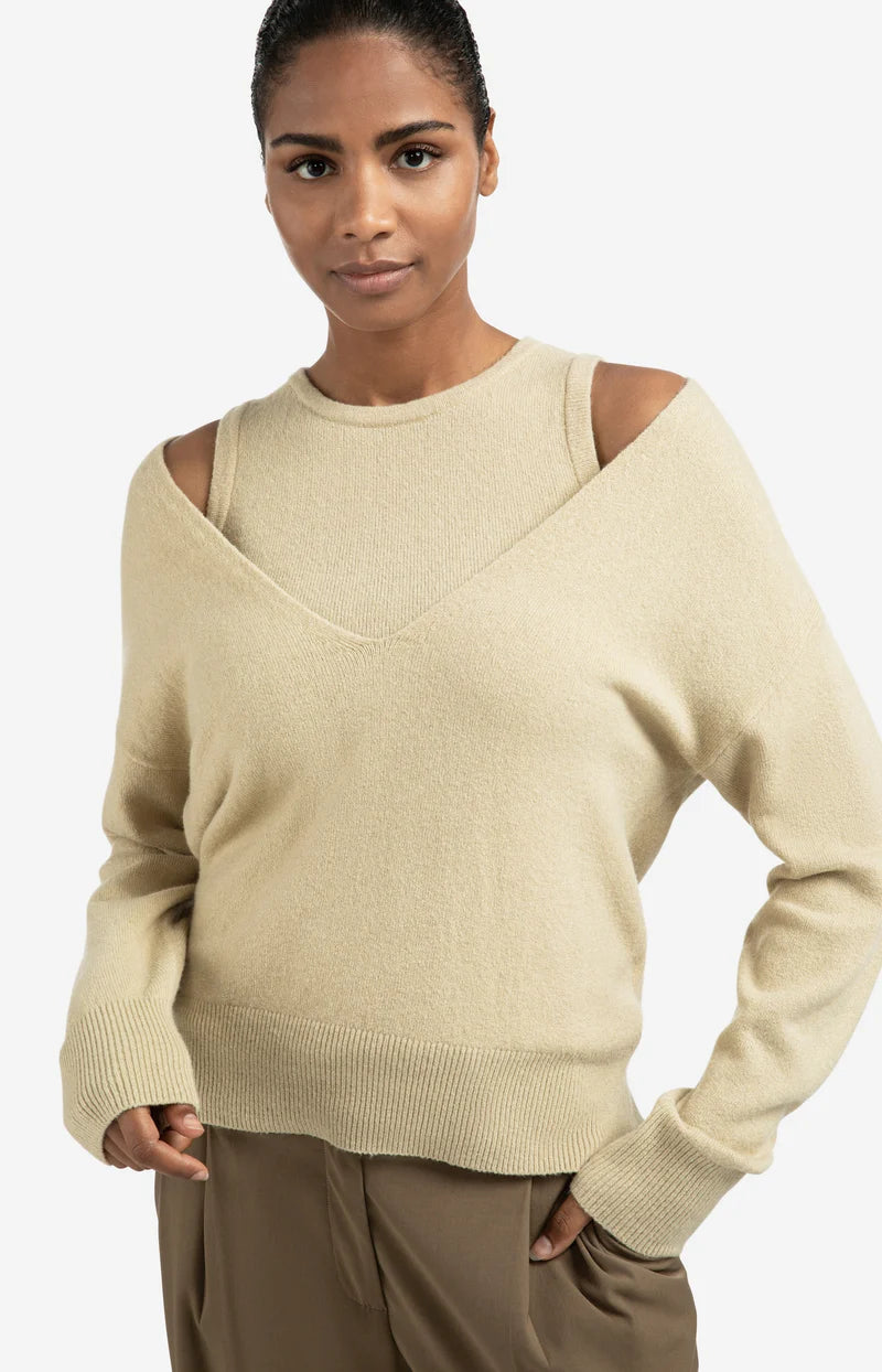
                  
                    Yaya Knitted Sweater & Layered Top
                  
                