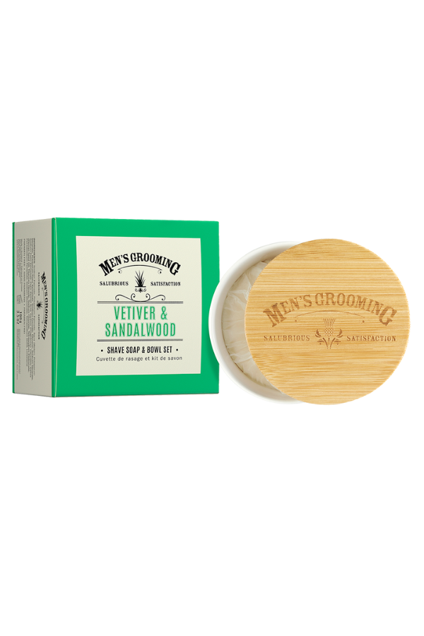 Vetiver and Sandalwood Shave Soap and Bowl